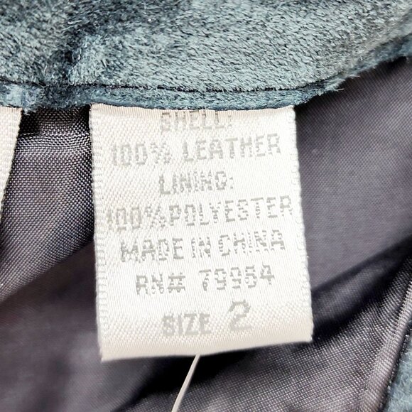 Chicos Pants Black Leather  Straight Leg flat Front Size 2 - Picture 4 of 10